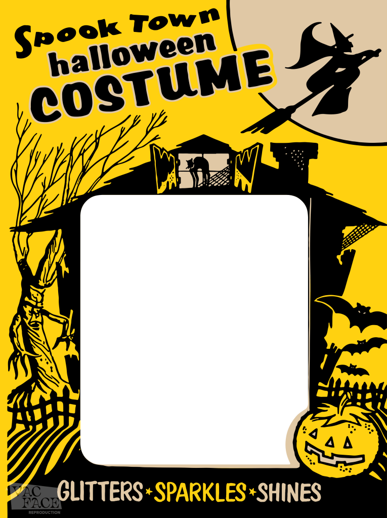 Ben Cooper 1960's Spook Town Halloween Yellow Box