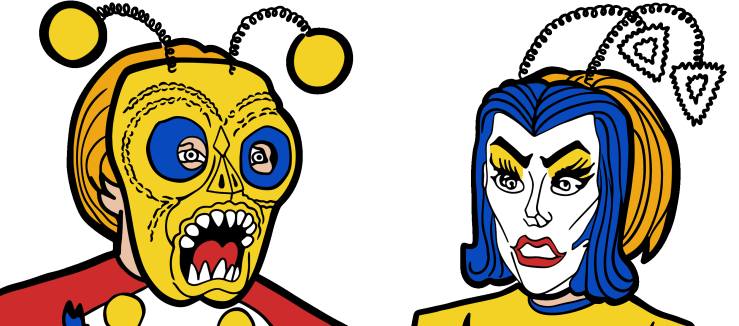 Wiggly Boppers Box Side Panel Illustrations