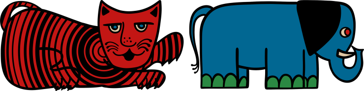 Wild Animal Box Side Panel Illustrations