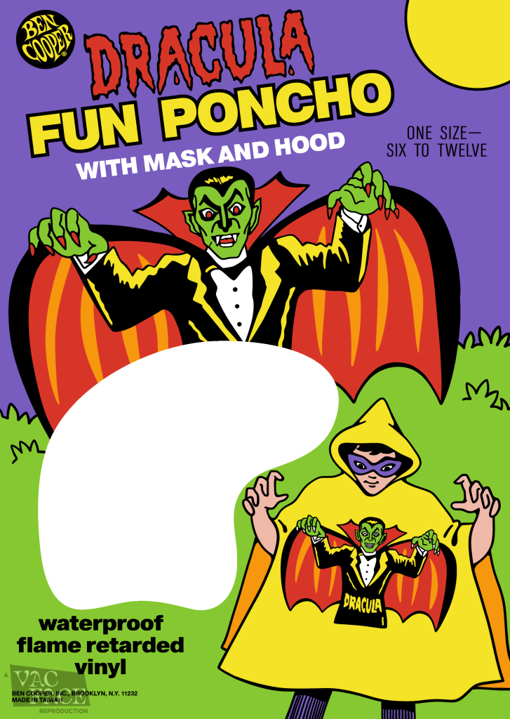 1977 Dracula Fun Poncho Package Art