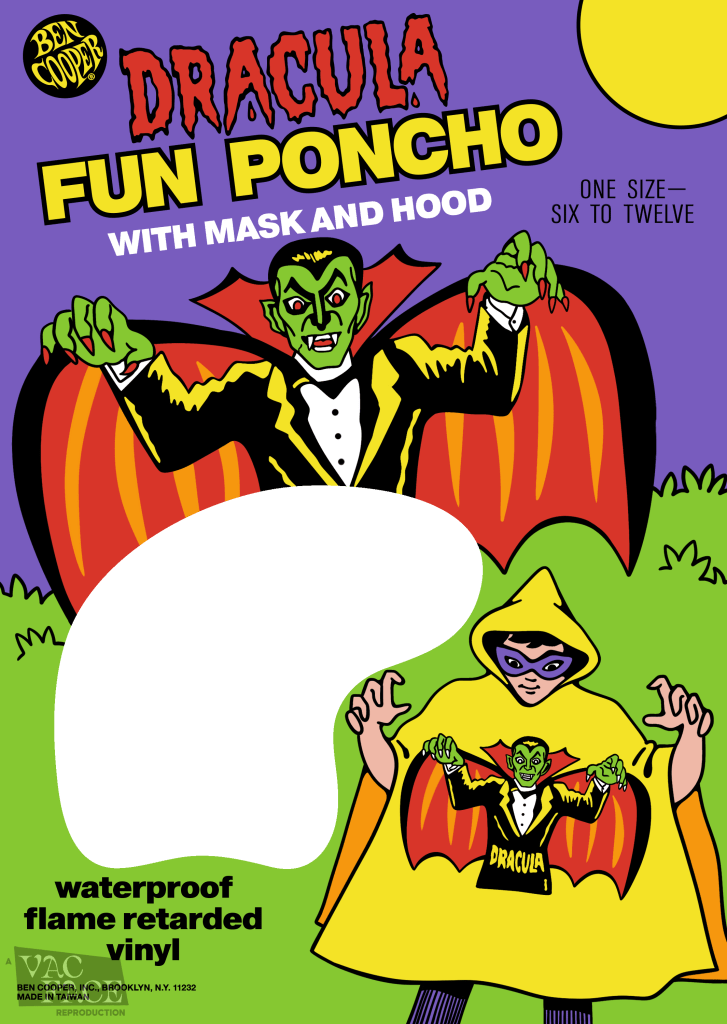 1977 Dracula Fun Poncho Package Art